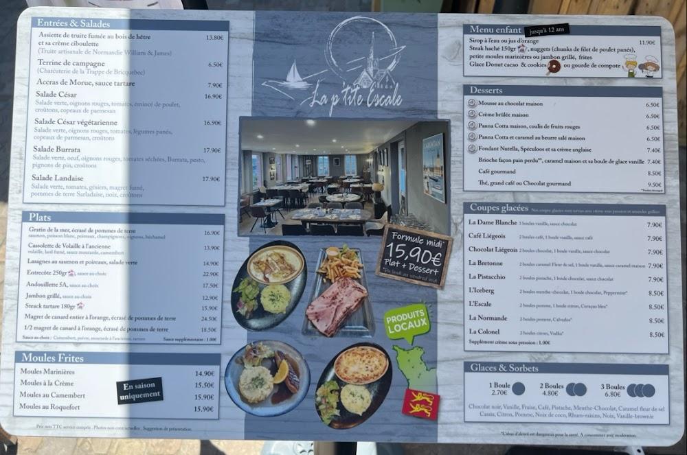 La p'tite escale carentan - Menu Image 1